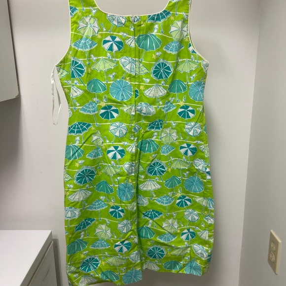 Lilly Pulitzer Lime and Aqua Umbrella Dress - Picture 2 of 3